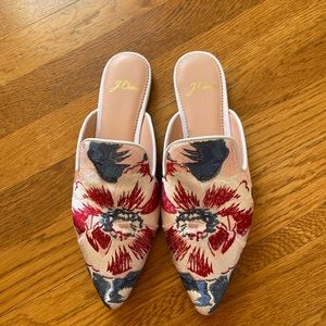 J Crew Embroidered Ingalls floral marina mule - size 7